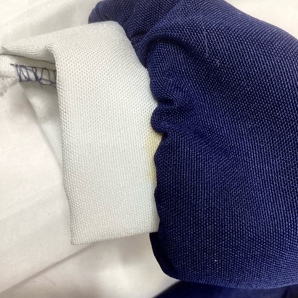 Vintage toddler size 4 Navy Blue white bib pleated dress - Picture 12 of 12